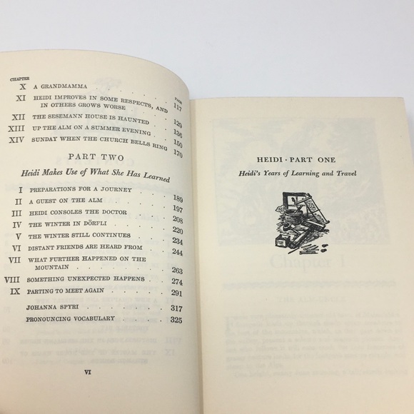 1945 Heidi by Johanna Spyri Illustrated Vintage Junior Library Hardbound Book - Picture 7 of 15